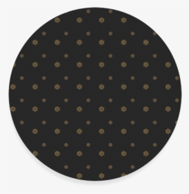 Golden Snowflakes On A Midnight Black Background Round - ドット 柄 壁紙, HD Png Download, Transparent PNG