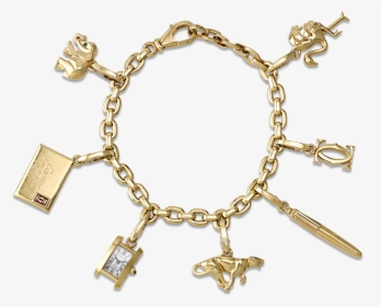 Cartier 18k Gold Charm Bracelet - Cartier Gold Charm Bracelet, HD Png Download, Transparent PNG