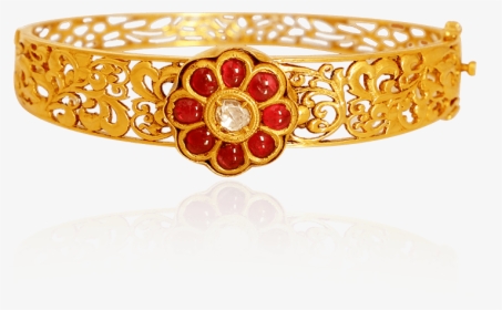 Ornamental Ruby Gold Bracelet, HD Png Download, Transparent PNG