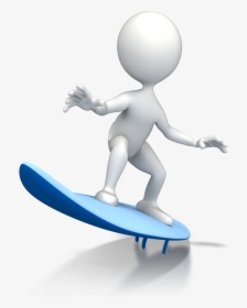 Presentermedia Surfing Presentation Powerpoint Animation - Animated Surfer Transparent Background, HD Png Download, Transparent PNG