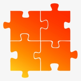 Jigsaw Puzzle Pieces, Orange - Puzzle Piece Vector Png, Transparent Png, Transparent PNG