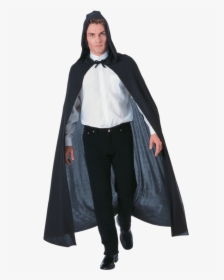Full Length Black Hooded Costume Cape - Cape And Cloaks, HD Png Download, Transparent PNG