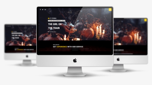 At Cinema Free Responsive Joomla Template Mockup - Digital Agency Web Template, HD Png Download, Transparent PNG