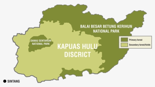 Betung Kerihun National Park Map, HD Png Download, Transparent PNG