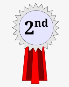 2nd Place Ribbon Clipart Icon Png - 2nd Place Medal Clipart, Transparent Png, Transparent PNG