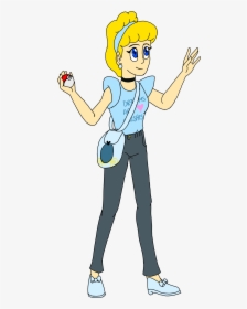 Cinderella As A Pokemon Trainer - Cartoon, HD Png Download, Transparent PNG