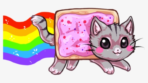 #nyan #cat #kawaii #bread #cute #pink - Nyan Cat Kawaii, HD Png Download, Transparent PNG