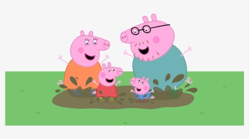 Transparent Peppa Pig Clipart - Peppa Pig Family Muddy Puddle, HD Png Download, Transparent PNG