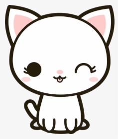 Download Stickers Kawaii Clipart Sticker Cat Kawaii - Kawaii Cat Png, Transparent Png, Transparent PNG