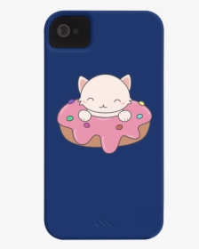 Kawaii Cute Cat On A Donut Barely There Phone Case - Mobile Phone Case, HD Png Download, Transparent PNG