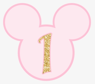 #1 #uno #one #glitter #rosa #pink #minnie #mickey #number - Numero 1 Minnie Png, Transparent Png, Transparent PNG