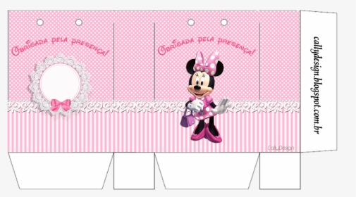 Minnie With Pink Stripes Free Printable Banner - Bandeirola Minnie Rosa ...