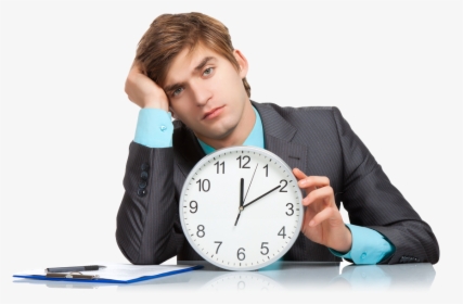 Person Looking Alarm Clock , Png Download - Person Looking At A Clock, Transparent Png, Transparent PNG