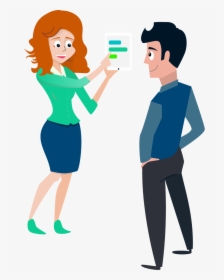 Man And Woman Talking Clipart, HD Png Download, Transparent PNG