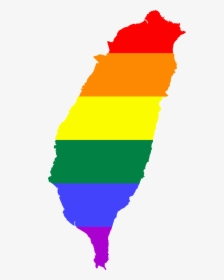 Lgbt Flag Map Of Taiwan - Taiwan Gay Flag, HD Png Download, Transparent PNG