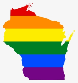 Lgbt Flag Map Of Wisconsin - Wisconsin Clip Art, HD Png Download, Transparent PNG