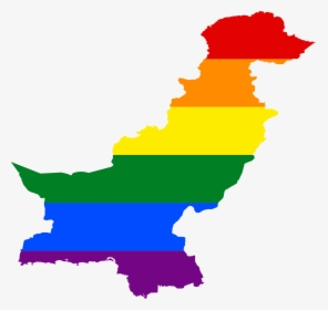 Lgbt Flag Map Of Pakistan - Pakistan Map Svg, HD Png Download, Transparent PNG
