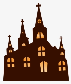 Church Clipart Haunted - Halloween Church Clipart, HD Png Download, Transparent PNG