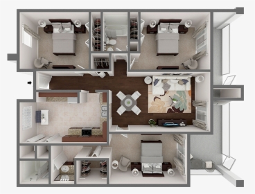 Apartments For Rent In Boca Raton - Floor Plan, HD Png Download, Transparent PNG