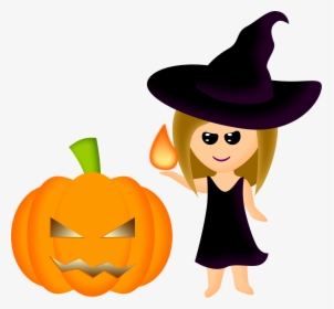Halloween Witch Pumpkin Free Photo - Halloween Menina Png, Transparent Png, Transparent PNG