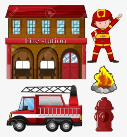 Fire Station Fireman And Transparent Png - Clipart Picture Of Fire Station, Png Download, Transparent PNG
