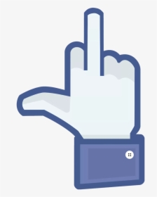 Blue Facebook Middle Finger, HD Png Download, Transparent PNG