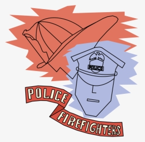 Police And Firefighters Clip Arts - Firefighter And Police Clipart, HD Png Download, Transparent PNG