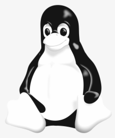 Linux Logo Black And White - Linux Logo Png, Transparent Png, Transparent PNG