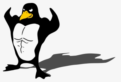 Penguin, Bodybuilder, Linux, Muscle, Tux, Animal, Funny - Penguin Bodybuilder, HD Png Download, Transparent PNG