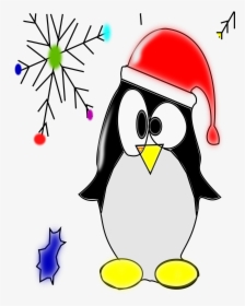 Linux Penguin Clip Arts - Christmas Penguin Clip Art, HD Png Download, Transparent PNG