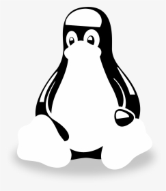 Tux Logo Black And White - Linux Operating System Linux, HD Png Download, Transparent PNG