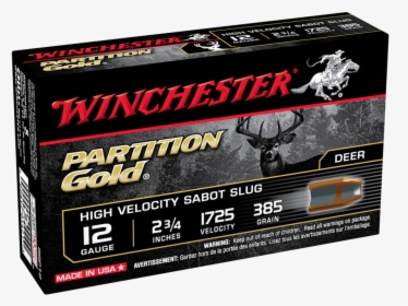 Winchester Supreme Partition Gold 12g Slug 2-3/4 - Winchester Rack Master Slug 12 70, HD Png Download, Transparent PNG