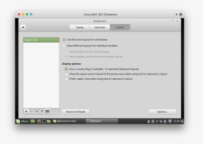 Images/mint 3 Select Layout Tab-en - Linux Mint Keyboard Language, HD Png Download, Transparent PNG