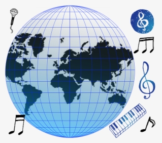 Different Types Of Music Around The World - Music Around The Globe, HD Png Download, Transparent PNG