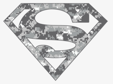 Black And White Camo Superman Logo, HD Png Download, Transparent PNG