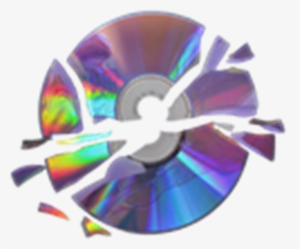 Disk Brokendisk Dvd Holographic - Aesthetic Broken Cd, HD Png Download, Transparent PNG