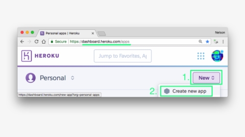 Heroku Create App - Heroku, HD Png Download, Transparent PNG