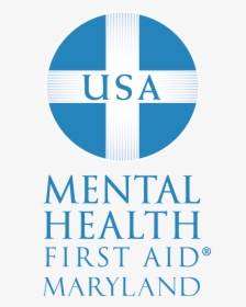 Mentalhealthfirstaid Logo Wr Vertmarylandkw - Mental Health First Aid Logo, HD Png Download, Transparent PNG