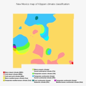 New Mexico Map Of Köppen Climate Classification - New Mexico Koppen Climate Map, HD Png Download, Transparent PNG