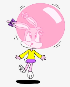 Babs Bunny S Floating - Floating With Bubble Gum, HD Png Download, Transparent PNG