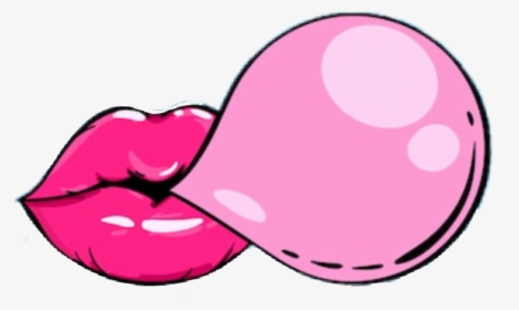 #bubblegum #pink #bubble #gum - Blowing Bubble Gum Illustration, HD Png Download, Transparent PNG