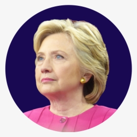 Hillary Rodham Clinton Circle Navy-blue Background - Circular Pictures Of Hillary Clinton, HD Png Download, Transparent PNG