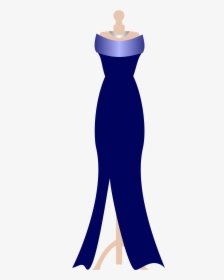 Formal Navy Dress Clip Arts - Gown Clipart, HD Png Download, Transparent PNG
