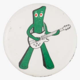 Gumby With Guitar Entertainment Button Museum - Cartoon, HD Png Download, Transparent PNG