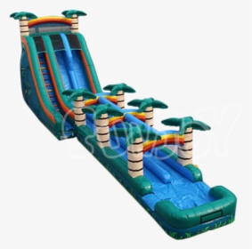 73 Ft Long Palm Tree Water Slide - Inflatable, HD Png Download, Transparent PNG
