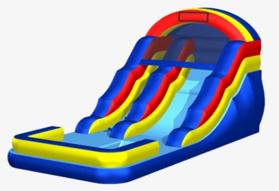 Water Slide 16 Pool Blue Red Yellow - Inflatable, HD Png Download, Transparent PNG