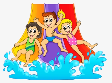 Transparent Clipart Of Children - Aquapark Clipart, HD Png Download, Transparent PNG