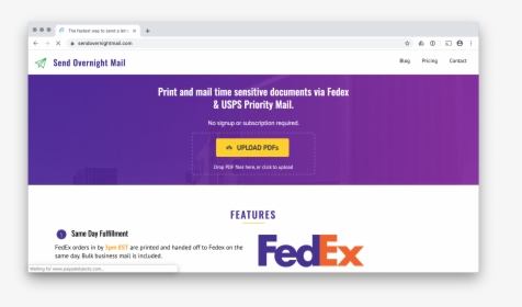 Upload The Mail You Want To Expedite - Fedex, HD Png Download, Transparent PNG