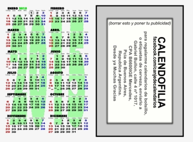 Calendario De Bolsillo - Calendar, HD Png Download, Transparent PNG