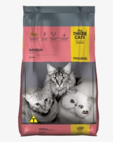 Original Gatos Adultos Carne - Three Cats Super Premium, HD Png Download, Transparent PNG
